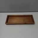 MAONAME Bathroom Vanity Tray, Rustic Long Narrow Tray, Rectangle Farmhouse Wood Trays, Countertop Organizer Trays for Candle, Perfume, 12.2" x 5" (Brown)