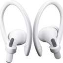 2 Pairs AirPods Ear Hooks for AirPods Pro 2, AirPods Pro, AirPods 4, 3, 2 & 1, Upgraded Anti Slip Sports Clip Hooks for AirPods 1, 2, 3, 4,Pro, Pro 2  White
