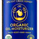 Ancient Greek Remedy Body Oil - Organic After Shower Face Oil & Body Moisturizer for Dry Skin - Almond, Jojoba, Olive, Lavender, Vitamin E Oils - Natural Clean Facial Skincare for Women & Men 4 oz (4 Fl Oz (Pack of 1))