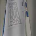 Wireless Keyboard and Mouse, Vssoplor 2.4GHz Rechargeable Quiet Full-Size Keyboard and Mouse Combo with Nano USB Receiver for Windows, Laptop, PC, Notebook-Black and Blue