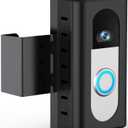 QIBOX Anti-Theft Video Doorbell Mount Compatible with Ring/Blink Video Doorbell 4/3/3 Plus/2/1/(2020 Release), Adjustable No-Drill Mounting Bracket Wedge Adapter Holder Accessories (Black)