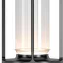 Portable Outdoor Table Lamp, Cordless Dimmable Touch Table Light, Rechargeable Battery Operated Small Lamp with 3 Colors and Brightness Control for Bedroom/Patio/Camping/Bar/Coffee Shop (Grey) (Gray)
