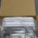 Delamu 2-Tier Multi-Purpose Bathroom Under Sink Organizers and Storage, Stackable Kitchen Pantry Organization, Pull Out Medicine Cabinet Organizer with Movable Dividers, White, 2 Pack