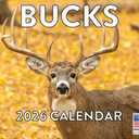 Buck Hunting Calendar 2026 Monthly Wall Hunting Gifts for Hunters Men Calender 12 Month | American Made In The USA