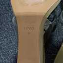 VINYL STRAP WEDGE SANDAL, 8, NUDE