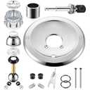 Shower Handle Renovation Repair Trim Kit Compatible with Delta RP6046, Single Handle Trim Kit Compatible with Delta 600 Series Shower Valve (Knob,Chrome)