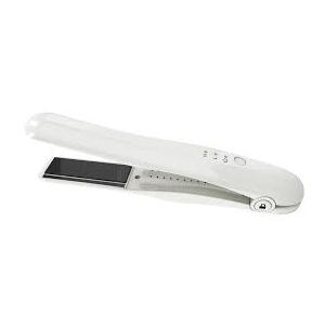 Cordless Hair Straightener & Curling Iron – Rechargeable with 45-Min Runtime for Salon-Perfect Results at Home (White)