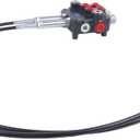Solarhome Hydraulic Control Valve Kit,Cable Remote Control Valve Kit with 2 Spool Valve 80lpm/ 21gpm and 2 Cables Remote Joystick, 165.47 Cubic Inches