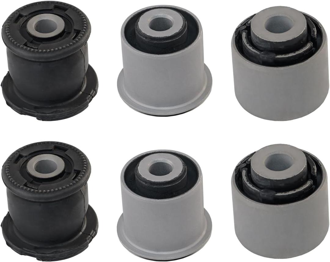 6PCS Rear Lower Control Arm Knuckle Bushing for Honda Civic 2001-2005,Crv 2002-2006, Element 2003-2006 Replacement for 52365-S5A-802
