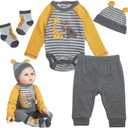 24 inch Toddler Reborn Baby Doll Boy Clothes Accessories 4 Pieces Fit 22-24 inch Reborn Dolls Gray Clothes
