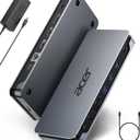 Acer Premium 13-in-1 Docking Station with 110W PD & Triple Monitor Support | Dual 4K HDMI and DP,5Gbps USB A/C,Gigabit Ethernet,Security Lock | Laptop Docking Station for Windows/Dell/HP/Lenovo/Asus, Black