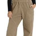 luvamia Sherpa Overalls for Women Loose Fit Winter Fuzzy Fleece Warm Bib Pocket Adjustable Jogger Baggy Overall Jumpsuit (L)