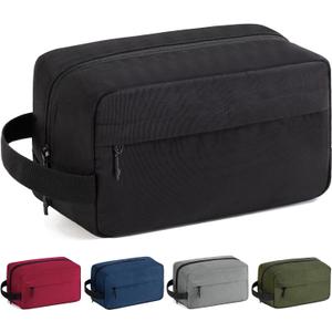Vorspack Travel Toiletry Bag for Men - Hanging Toiletries Bag Water Resistant Dopp Kit Travel Bag for Toiletries Accessories (Large, Black)