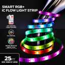Monster Smart RGB+IC LED Strip Lights 25ft Sound Reactive Strip Lights for Bedroom, App & Voice Control, RGB Light Strip for Room, Alexa Google Home, Razer Chroma Sync - 230 RGB+IC LED Lights