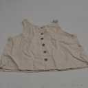IDEALSANXUN Womens Scoop Neck Linen Tank Tops Button Down Sleeveless Shirts Vest Top XS