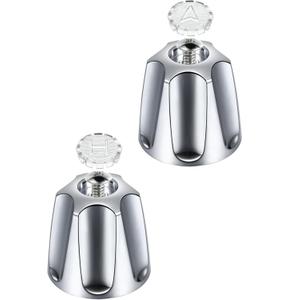 Dreyoo 2 Piece Metal Shower Knob Replacement Compatible with Price/Pfister Verve Tub Shower, Bathtub Faucet Handle Remodel Trim Kit(Polished Chrome)
