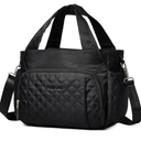 Medium Tote Bag for Women, Quilted Crossbody Shoulder Bags for Women with Zipper, Handbag Purse Top Handle Satchel