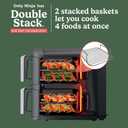 Ninja DoubleStack XL Smart Air Fryer, 2-Basket, 10 QT, 6-in-1, DoubleStack Technology Cooks 4 Foods at Once, Space Saving Design, Air Fry, Broil, Bake SL451, 10.0 Qt