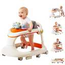 Foldable Baby Walker with Wheels, Activity Toddler Walkers for Boys Girls