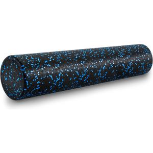 ProsourceFit High Density Foam Rollers 36, 24, 18, 12- inches long. Firm Full Body Athletic Massage Tool for Back Stretching, Yoga, Pilates, Post Workout Muscle Recuperation. Speckled and Solid Colors (Black/Blue)