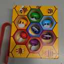 Toddler Fine Motor Skill Toy, Bee to Hive Matching Game, Montessori Wooden Color Sorting Matching Toy, Preschool Educational Learning Toys Gift for Toddler 3 Years Old