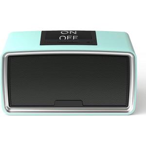 Simple Music Player for Dementia Elderly Seniors Easy MP3 Player as Alzheimers Dementia Visually Impaired Patients Product Gift One-Touch Controls ON/Off Retro Music Box (Cyan)