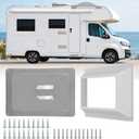 RV Skylight Replacement Bundle, 18" x 26" Smoke Gray PC Outer Dome, 14" x 22" Inner Dome with Window, Fits 14" x 22" RV Openings for Campers, Trailers, Fifth Wheels & Truck Campers, UV-Resistant