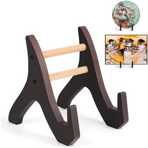 Hiitytin Wood Plate Stand for Display, Picture Frame Easels Stand Holder for Table Top, Display Holder for Photo Card Decorative Plate Artwork (Large)