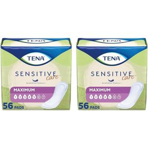 TENA Intimates Maximum Absorbency Incontinence/Bladder Control Pad for Women, Regular Length, 56 Count (Pack of 2)