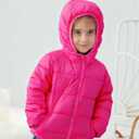 BFUSTYLE Toddler Winter Coats Hooded Infants Fleece Jacket Thickened Jacket for Baby Girls Boys 1-5T (Fleece-hot Pink)