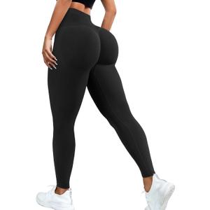 JGS1996 Hidden Scrunch Butt Lifting Leggings for Women Tummy Control High Waisted Workout Gym Seamless Impact Yoga Pants (X-Large, Booty - Dark Black)