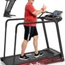Redliro Walking Treadmill for Seniors Foldable - 400 Lb Capacity Senior Treadmill with Front & Long Handrails, 0%-2% Incline Home Recovery Fitness Exercise Machine for Elder, 47.6" Long Belt, APP