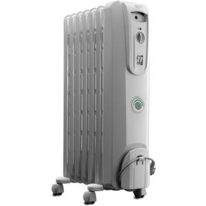 De'Longhi Oil filled Radiator Heater, 1500W Electric Space Heater for indoor use, portable room heater, Energy Saving, full room like office and bedroom with safety features, EW7707CM (White)