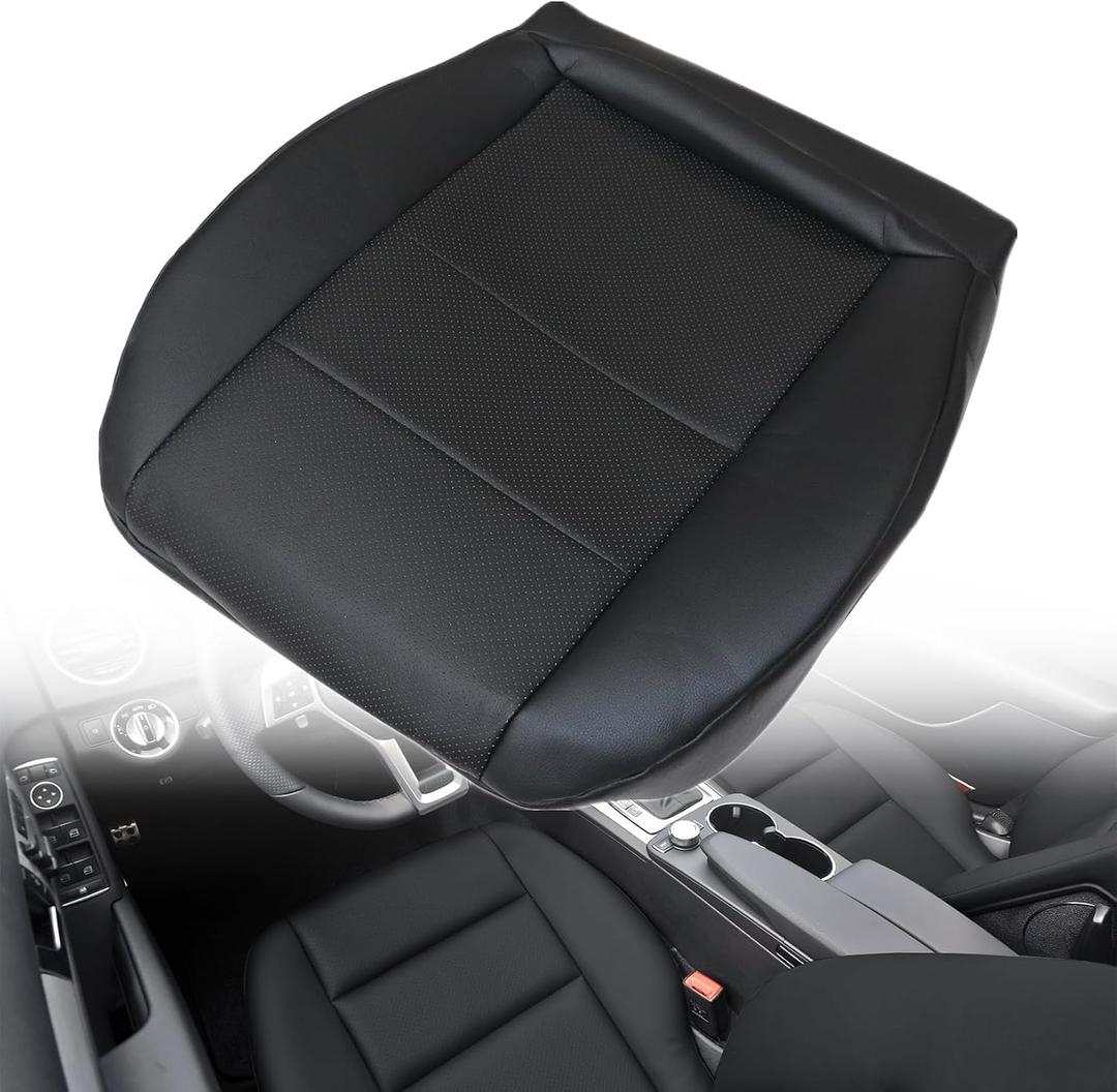 NLQR Black Driver Side Bottom Repalcement Leather Seat Covers Compatible with Mercedes Benz GLK250 GLK280 GLK300 GLK350 2008-2015 Compatible with Mercedes Benz C250 C300 C350 C350e C400 2008-2014