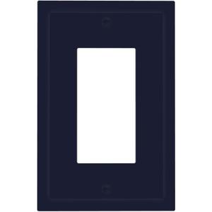 Navy Blue Outlet Covers Dark Blue 1 Gang Rocker Single Light Switch Cover Plate Decorative Gfci Wall Plate Electrical Switch Plate Covers Elegant Office Library Decor