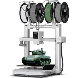 Anycubic Kobra X Multicolor 3D Printer, 2X Faster & Easy One-Click Printing, 600mm/s High Speed 3D Printers for Beginners & Kids, 4-Color Built-in, 260x260x260m, Easy to Use FDM 3D Printer
