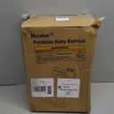 MoreFeel Collapsible Baby Bathtub for Newborn with Thermometer & 1 Hooded Towel & 1 Soft Floating Cushion,Portable Travel Bathtub with Drain Hole, Durable Foldable Baby Tubs for Infants to Toddler