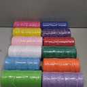 12 Rolls Macrame Cord, 3 mm x 1308 Yards Natural Cotton Twine, Colored Macrame String, Colorful Cotton Rope for DIY Crafts Knitting, Artworks, Wall Hanging, Plant Hangers (Bright Color)