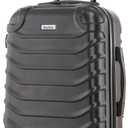 InUSA ENDURANCE Luggage with Spinner Wheels | Durable Lightweight Hardshell Suitcase, Spacious Travel Bag with Handle and Trolley | 20-Inch Carry On Small Luggage | Black