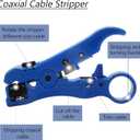 Coax Cable Crimping Kit Adjustable Tool Set Coaxial Cable Crimping Tool for RG59 RG6 F BNC RCA with 20 PCS F Compression Connectors
