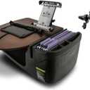 AutoExec Roadmaster Car Desk and Portable Workstation with Tablet Mount and Phone Vent Clip, Mahogany