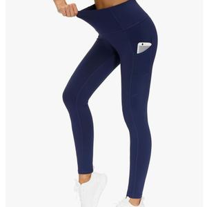 THE GYM PEOPLE Thick High Waist Yoga Pants with Pockets, Tummy Control Workout Running Yoga Leggings for Women, Size Large