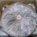 Large 36" Gold Crystal Chandeliers 23 Lights Modern Luxury Chandelier for Foyer Staircase Chandeliers 6 Tiers Round K9 Ceiling Pendant Lighting Fixture for Living Dining Room
