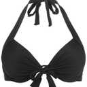 Ocean Blues Women's Push Up Bikini Top Halter Swimsuit Top, size XL