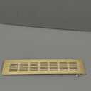 Vent Systems 15.75 x 3.15 Inch (Outer Size) Rectangular Door Vent - Gold Aluminum Vent Cover Toe Kick Vent Cover - HVAC for Home Cabinet Vent - Intake/Exhaust Door Return Air Vent