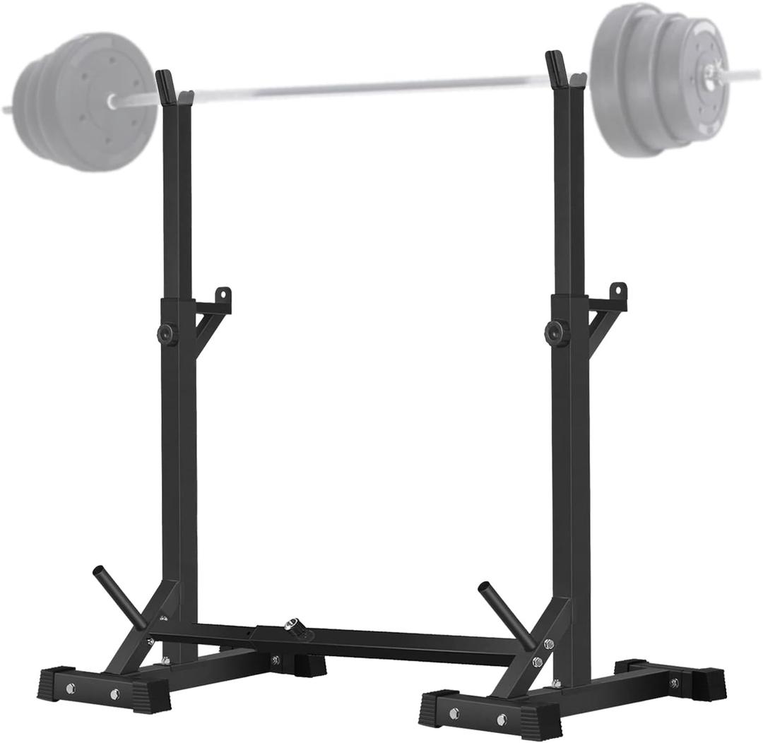 CANPA Adjustable Squat Rack Stand Multi-Function Barbell Rack Weight Lifting Gym Dumbbell Racks Home Gym Bench Press Rack Dumbbell Racks Stands 600Lbs (Black)