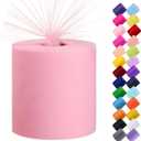 Tulle Fabric Roll, 6 by 200 Yards (600FT) Tulle Organza Fabric Spool for DIY Tutu Skirt Baby Shower Decor Wedding Backdrop Crafts Birthday Party Supplies (Pink)