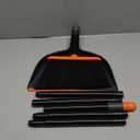 TreeLen Angle Broom and Dustpan Set, Dust Pan Snaps On Broom Handles Orange