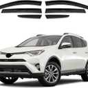 Window Visor 6 Piece Set for Toyota RAV4 2013 2014 2015 2016 2017 2018 Safe RAIN Out-Channel Guard Deflector (for RAV4 13-18 6-Piece Set)