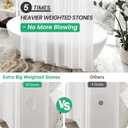 AmazerBath 78 Inch Frosted PEVA Shower Curtain - Heavy Duty with 3 Weighted Stones and 12 Rustproof Grommets